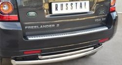 15 299 р. Защита заднего бампера (Ø63 и 42 мм, нержавейка) Russtal  Land Rover Freelander  L359 (2006-2010)  с доставкой в г. Калуга. Увеличить фотографию 2