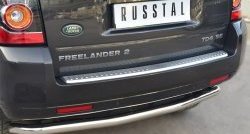 17 649 р. Защита заднего бампера (Ø63 мм волна, нержавейка) Russtal  Land Rover Freelander  L359 (2010-2012)  с доставкой в г. Калуга. Увеличить фотографию 2