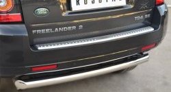 17 649 р. Одинарная защита заднего бампера из трубы диаметром 76 мм (рестайлинг) Russtal  Land Rover Freelander  L359 (2006-2010)  с доставкой в г. Калуга. Увеличить фотографию 1