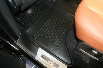 2 769 р. Комплект 3D ковриков салона Element (полиуретан)  Land Rover Range Rover  4 L405 (2012-2017) (Черные)  с доставкой в г. Калуга. Увеличить фотографию 4