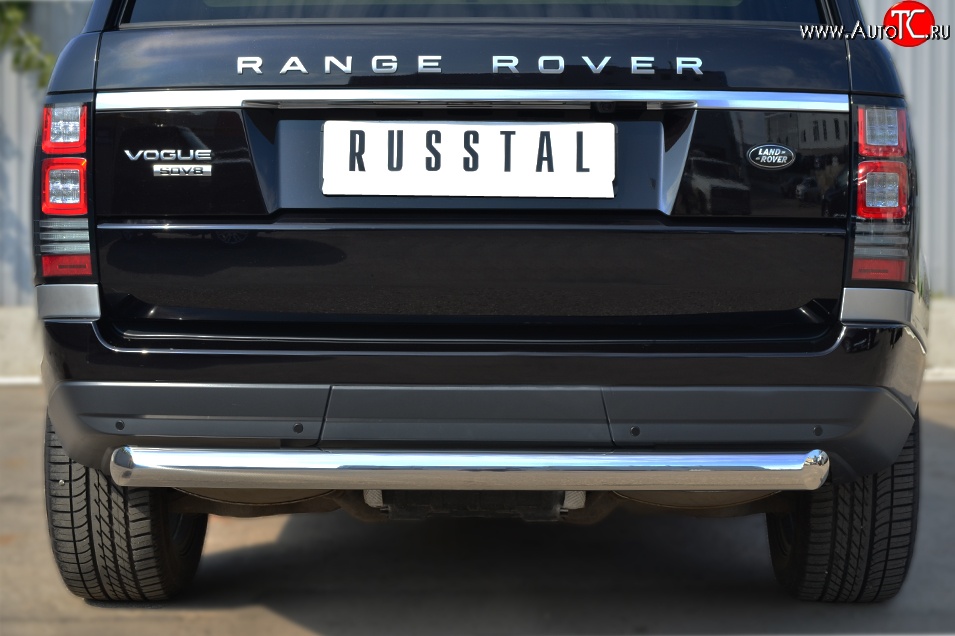 17 649 р. Одинарная защита заднего бампера из трубы диаметром 76 мм (Voque) Russtal  Land Rover Range Rover  4 L405 (2012-2017)  с доставкой в г. Калуга