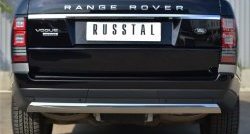 18 549 р. Защита заднего бампера (Ø75x42 мм, нержавейка) Russtal Land Rover Range Rover 4 L405 дорестайлинг (2012-2017)  с доставкой в г. Калуга. Увеличить фотографию 1