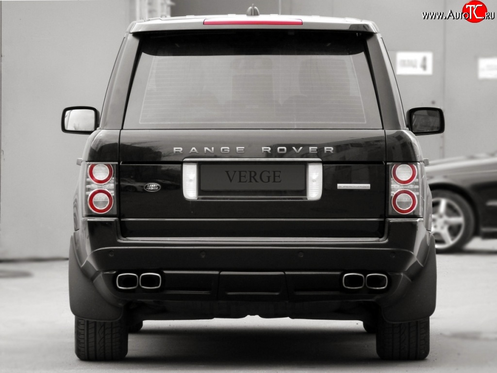 24 199 р. Накладка Verge на задний бампер Land Rover Range Rover 3 L322 дорестайлинг (2002-2006) (Неокрашенная)  с доставкой в г. Калуга