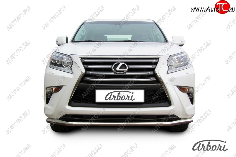 19 079 р. Защита переднего бампера Arbori (нержавейка, 1 труба d57 mm). Lexus GX460 J150 1-ый рестайлинг (2013-2019)  с доставкой в г. Калуга