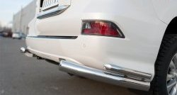 20 799 р. Защита заднего бампера (2 трубы Ø76 и 42 мм уголки, нержавейка) Russtal  Lexus GX  460 (2013-2024)  с доставкой в г. Калуга. Увеличить фотографию 3