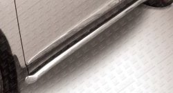 13 999 р. Защита порогов из круглой трубы диаметром 57 мм с загнутыми краями Slitkoff  Lexus RX ( 350,  270) (2012-2019) (Нержавейка, Полированная)  с доставкой в г. Калуга. Увеличить фотографию 1