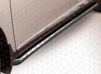 12 999 р. Защита порогов Slitkoff (Ø 76 мм, труба с гибами)  Lexus RX  270 (2015-2019) (Сталь с полимерным покрытием. Цвет: черный)  с доставкой в г. Калуга. Увеличить фотографию 1