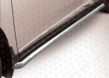 12 999 р. Защита порогов Slitkoff (Ø 76 мм, труба с гибами)  Lexus RX  270 (2015-2019) (Сталь с полимерным покрытием. Цвет: серебристый)  с доставкой в г. Калуга. Увеличить фотографию 1