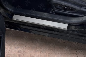 1 099 р. Накладки порожков салона Russtal  Lexus ES350  XV70 (2018-2022) (Нержавейка шлифованная)  с доставкой в г. Калуга. Увеличить фотографию 2