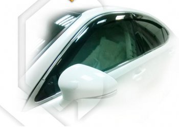2 169 р. Дефлектора окон CA-Plastic  Lexus ES  250 (2012-2015) (Classic полупрозрачный, Без хром.молдинга)  с доставкой в г. Калуга. Увеличить фотографию 1