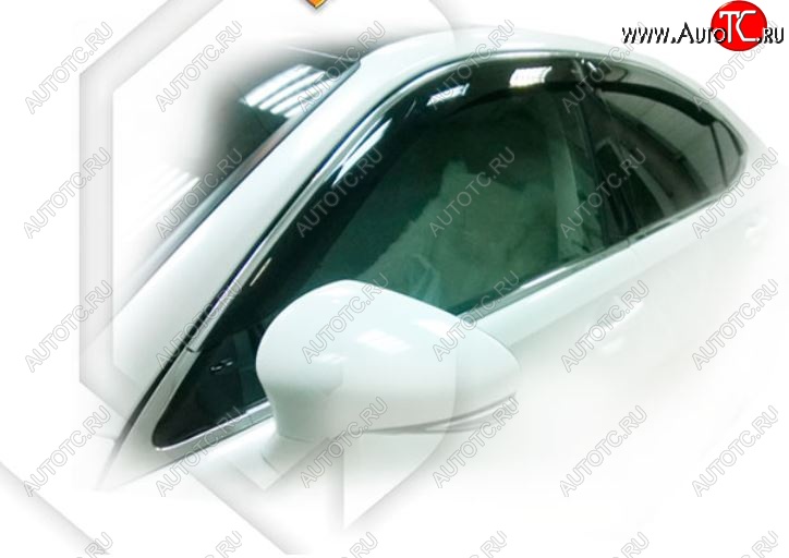 2 169 р. Дефлектора окон CA-Plastic  Lexus ES  250 (2012-2015) (Classic полупрозрачный, Без хром.молдинга)  с доставкой в г. Калуга