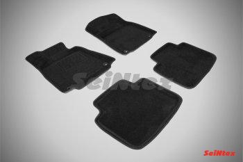 4 999 р. Комплект 3D ковриков в салон (ворсовые / чёрные) Seintex  Lexus GS  300 S190 (2005-2006)  с доставкой в г. Калуга. Увеличить фотографию 1