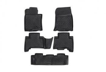 Комплект 3D ковриков салона Element (полиуретан) Lexus GX 460 2 J150 дорестайлинг (2009-2013)  (Черные)