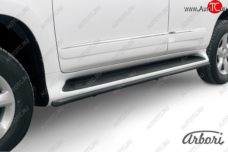 7 649 р. Защита заднего бампера Arbori (черная, 1 труба d42 mm).  Lexus GX  460 (2009-2013)  с доставкой в г. Калуга