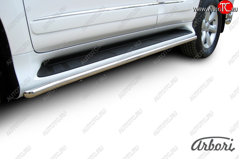 11 069 р. Защита штатных порогов Arbori (нержавейка, d42 mm).  Lexus GX  460 (2009-2013)  с доставкой в г. Калуга