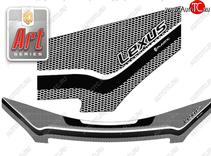 2 799 р. Дефлектор капота CA-Plastiс  Lexus GX  470 J120 (2002-2007) (Серия Art графит)  с доставкой в г. Калуга