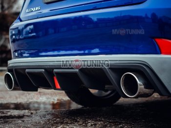 16 499 р. Диффузор заднего бампера MV tuning (со стоп сигналом и килями) Lexus IS250 XE30 седан дорестайлинг (2013-2016) (Неокрашенный)  с доставкой в г. Калуга. Увеличить фотографию 2