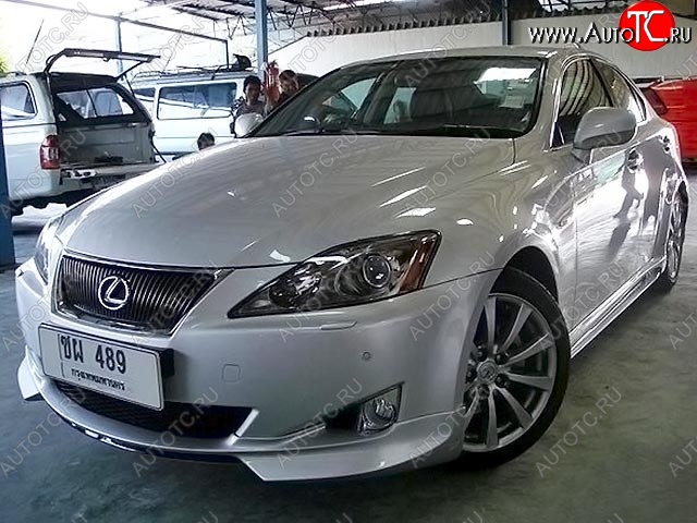 9 299 р. Накладка на передний бампер WALD SPORTS LINE Lexus IS250 XE20 седан дорестайлинг (2005-2013) (Неокрашенная)  с доставкой в г. Калуга