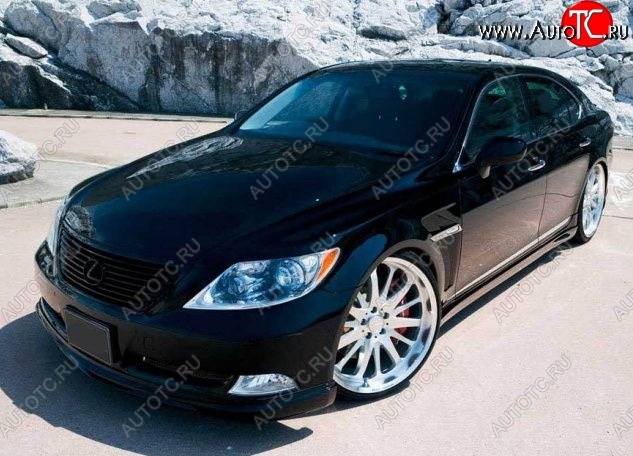 7 999 р. Накладка на передний бампер CT Lexus LS460 XF40 дорестайлинг (2006-2009) (Неокрашенная)  с доставкой в г. Калуга