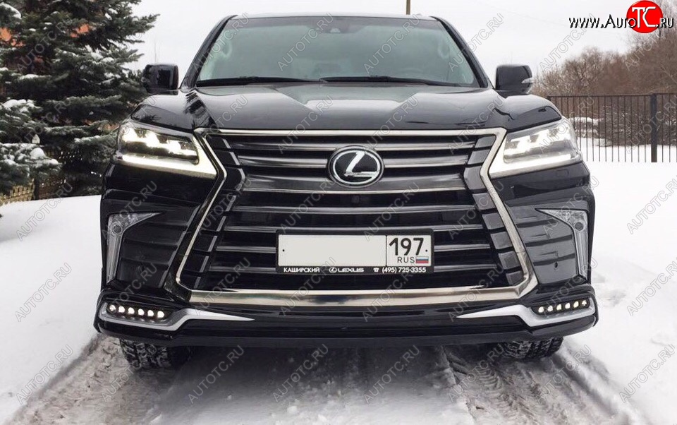 15 199 р. Дневные ходовые огни в накладку бампера Автократ Автократ Lexus LX570 J200 2-ой рестайлинг (2015-2022)  с доставкой в г. Калуга