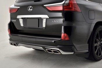 22 699 р. Накладка заднего бампера Автократ (без глушителя)  Lexus LX ( 450d,  570) (2015-2024) (Неокрашенная)  с доставкой в г. Калуга. Увеличить фотографию 2