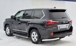 16 949 р. Защита заднего бампера (Ø76 мм уголки, нержавейка) SLITKOFF Lexus LX450d J200 2-ой рестайлинг (2015-2022)  с доставкой в г. Калуга. Увеличить фотографию 2