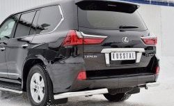 16 949 р. Защита заднего бампера (Ø76 мм уголки, нержавейка) SLITKOFF Lexus LX450d J200 2-ой рестайлинг (2015-2022)  с доставкой в г. Калуга. Увеличить фотографию 4