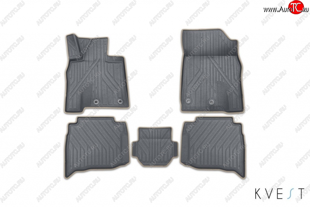 5 999 р. Коврик в салони премиум-класса Kvest (серый/бежевый) Lexus LX 450d J200 (2015-2024)  с доставкой в г. Калуга