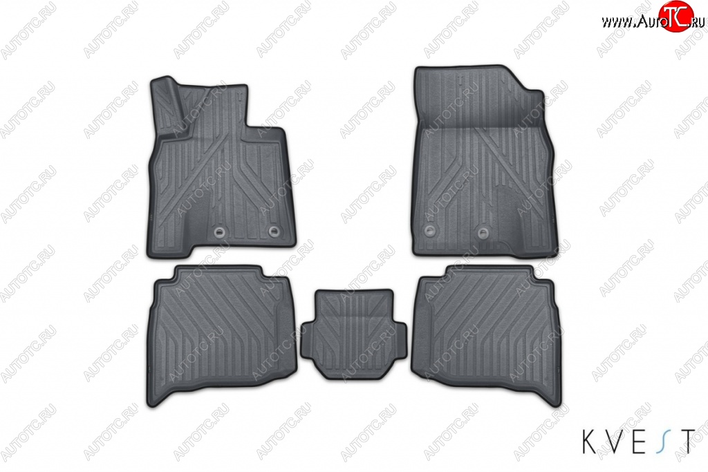 5 999 р. Коврик в салони премиум-класса Kvest (серый/черный) Lexus LX 450d J200 (2015-2024)  с доставкой в г. Калуга
