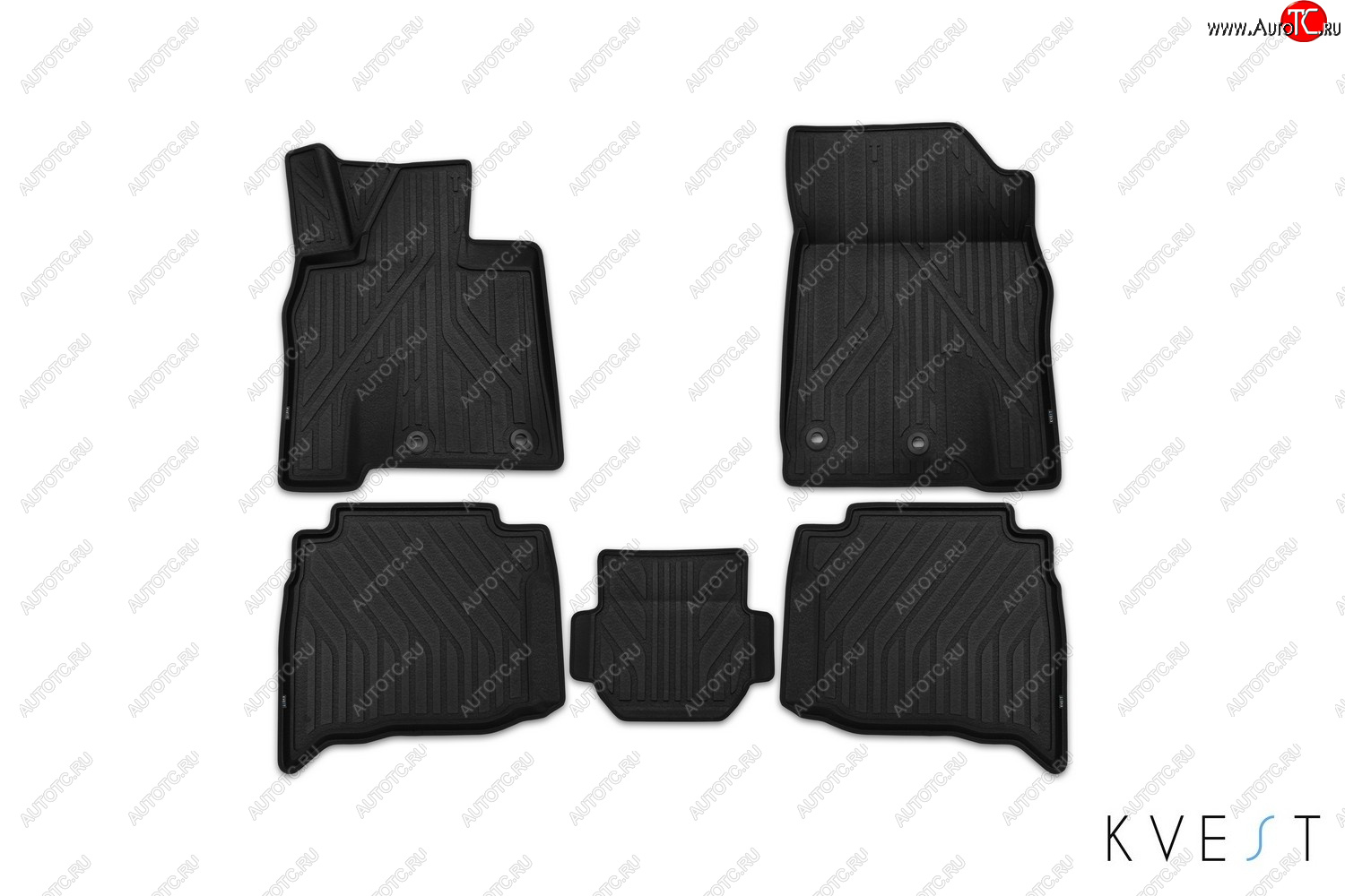 4 649 р. Комплект ковриков салона Kvest Lexus LX 450d J200 (2015-2024) (Черный)  с доставкой в г. Калуга