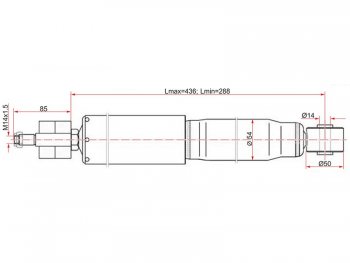 2 479 р. Амортизатор передний LH=RH SAT Lexus LX 470 J100 дорестайлинг (1998-2002)  с доставкой в г. Калуга. Увеличить фотографию 1