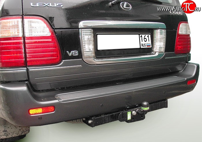 7 599 р. Фаркоп Лидер Плюс (до 1200 кг)  Lexus LX  470 (1998-2002), Toyota Land Cruiser  100 (1998-2007) (Без электропакета)  с доставкой в г. Калуга