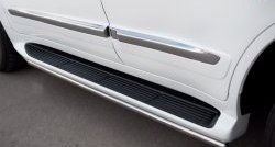 11 349 р. Защита порогов Russtal из круглой трубы диаметром 42 мм (2012-н.в.)  Lexus LX  570 (2007-2012)  с доставкой в г. Калуга. Увеличить фотографию 3