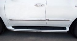 11 349 р. Защита порогов Russtal из круглой трубы диаметром 42 мм (2012-н.в.)  Lexus LX  570 (2007-2012)  с доставкой в г. Калуга. Увеличить фотографию 4
