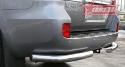 18 629 р. Защита заднего бампера из боковых уголков Souz-96 (d76)  Lexus LX  570 (2007-2012)  с доставкой в г. Калуга. Увеличить фотографию 1