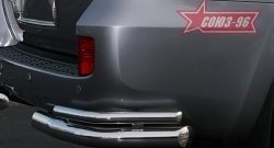 22 769 р. Защита заднего бампера из двойных боковых уголков Souz-96 (d76/42)  Lexus LX  570 (2007-2012)  с доставкой в г. Калуга. Увеличить фотографию 1