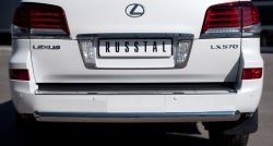 6 949 р. Защита заднего бампера (Ø76 мм, нержавейка) Russtal  Lexus LX  570 (2007-2012)  с доставкой в г. Калуга. Увеличить фотографию 2