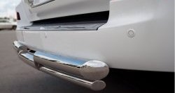 21 899 р. Защита заднего бампера (Ø76 и 42 мм, нержавейка) Russtal  Lexus LX  570 (2007-2012)  с доставкой в г. Калуга. Увеличить фотографию 3