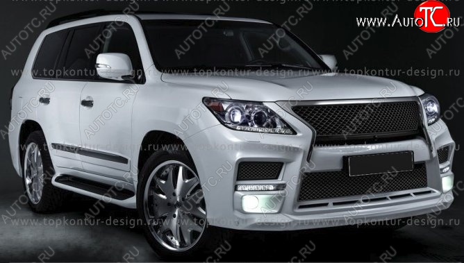 6 199 р. Решётка радиатора TopKontur Design Lexus LX570 J200 1-ый рестайлинг (2012-2015)  с доставкой в г. Калуга