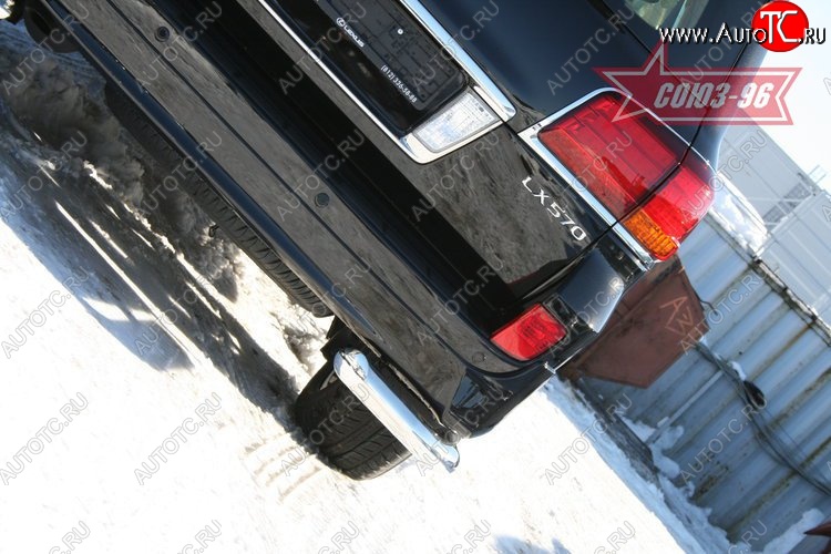 1 043 р. Защита заднего бампера из двух боковых уголков (d76) Souz-96  Lexus LX  570 (2012-2015)  с доставкой в г. Калуга