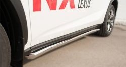 17 799 р. Защита порогов из круглой трубы диаметром 63 мм F SPORT Russtal  Lexus NX  200T (2015-2024)  с доставкой в г. Калуга. Увеличить фотографию 1
