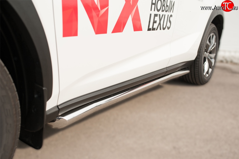 17 799 р. Защита порогов из круглой трубы диаметром 63 мм F SPORT Russtal  Lexus NX  200T (2015-2024)  с доставкой в г. Калуга
