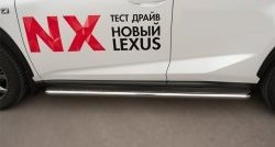 24 749 р. Широкая защита порогов F SPORT Russtal  Lexus NX  200T (2015-2024) (Текстура поверхности листа №1)  с доставкой в г. Калуга. Увеличить фотографию 3