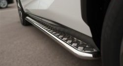 24 749 р. Широкая защита порогов F SPORT Russtal  Lexus NX  200T (2015-2024) (Текстура поверхности листа №1)  с доставкой в г. Калуга. Увеличить фотографию 8