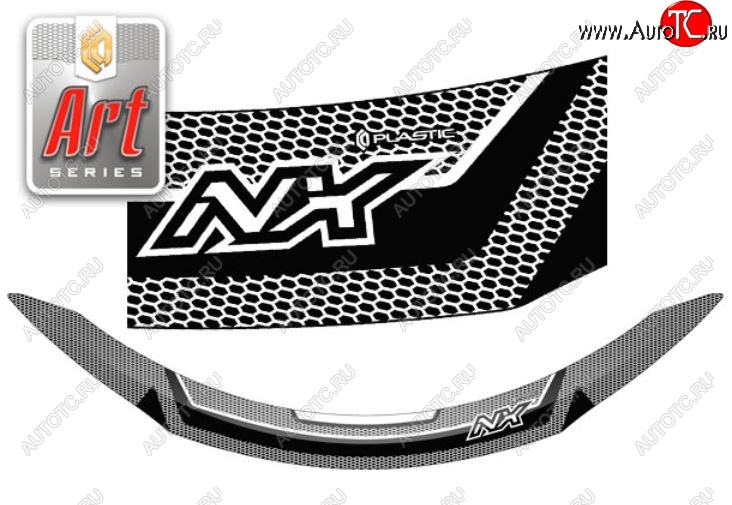 2 349 р. Дефлектор капота CA-Plastiс  Lexus NX  300h (2014-2017) (Серия Art черная)  с доставкой в г. Калуга