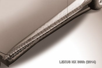 7 999 р. Защита порогов из труб d57 Slitkoff Lexus NX 300h Z10 дорестайлинг (2014-2017) (Цвет: серебристый)  с доставкой в г. Калуга. Увеличить фотографию 1