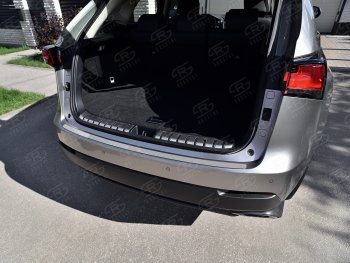 2 199 р. Защитная накладка заднего бампера Russtal Lexus NX 200 Z10 дорестайлинг (2014-2017) (Нержавейка полированная)  с доставкой в г. Калуга. Увеличить фотографию 1