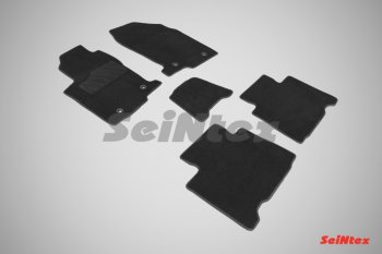 3 089 р. Комплект ворсовых ковриков в салон LUX Seintex  Lexus NX  200 (2014-2021) (Чёрный)  с доставкой в г. Калуга. Увеличить фотографию 1