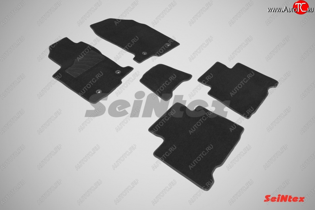 3 089 р. Комплект ворсовых ковриков в салон LUX Seintex Lexus NX 200 Z10 дорестайлинг (2014-2017) (Чёрный)  с доставкой в г. Калуга