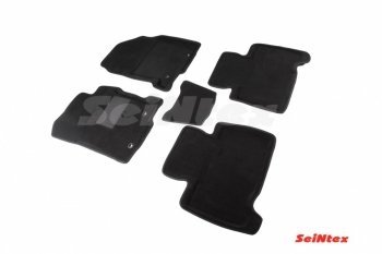 4 999 р. Комплект 3D ковриков в салон Seintex Lexus NX 200 Z10 дорестайлинг (2014-2017) (Чёрный)  с доставкой в г. Калуга. Увеличить фотографию 1